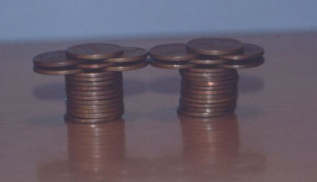 two triads of pennies two triads of pennies
