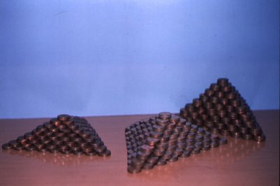 Pyramid made from pennies Pyramid made from pennies