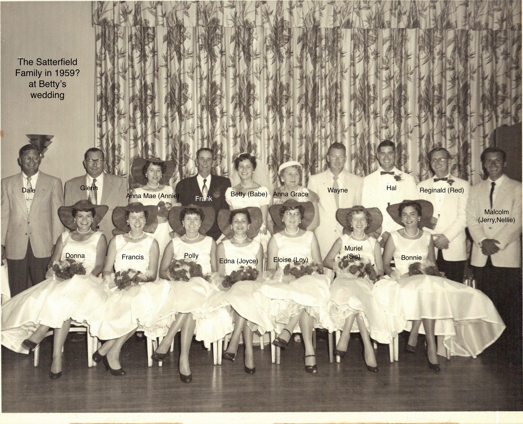 Betty Satterfield Wedding 1959